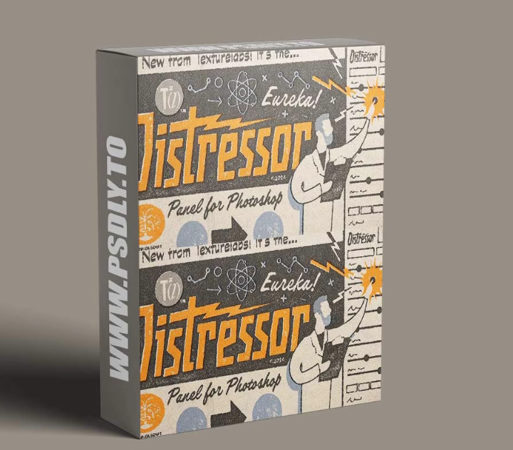 【PS插件】复古老化破损做旧纹理效果生成工具 Texturelabs – Distressor v1.0.7 汉化版