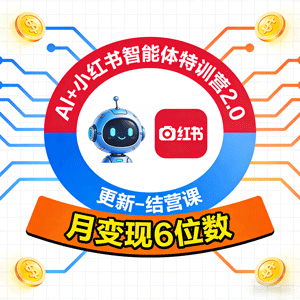 AI+小红书智能体特训营2.0：理解AI的思维方式才能真正驾驭它，月变现6位数（更新-结营课）